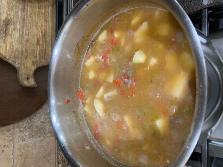 quick green chile stew