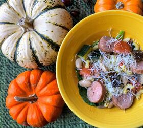 One Pot Fall Pasta With Veggies & Chicken Apple Sausage