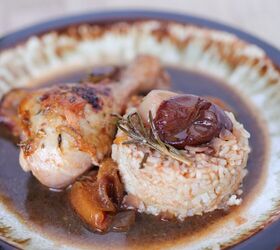 Chicken Braised in Red Wine and Plums
