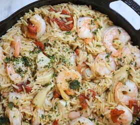 orzo pasta with shrimp sun dried tomatoes and artichokes
