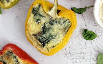 Spinach Cheese Quiche Stuffed Peppers
