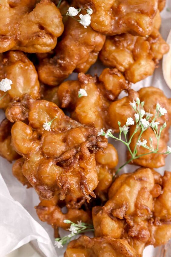 apple pie fritters with spiced apple glaze