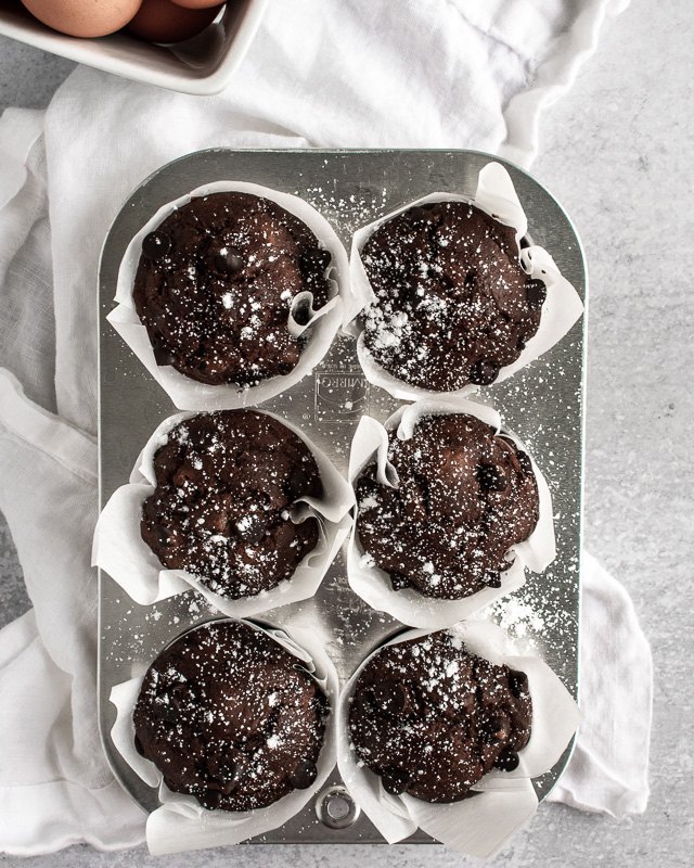 dark chocolate mocha muffins