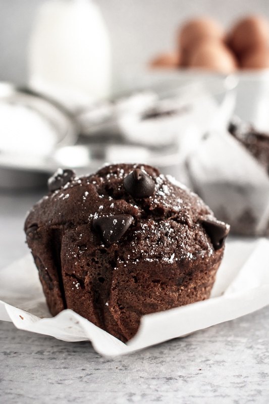 dark chocolate mocha muffins