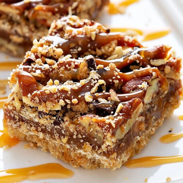 caramel peach pie bars recipe