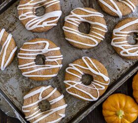 pumpkin spice donuts with apple cider glaze