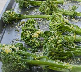 basil oil roasted broccolini