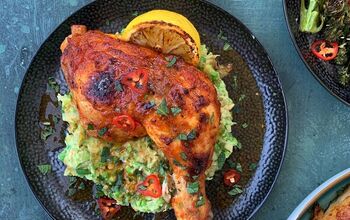 Peri Peri Chicken Legs, Lemon Broccoli, and a Pea & Butter Bean Mash