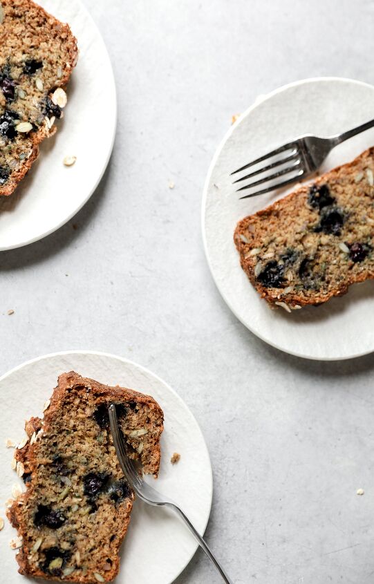 s 13 tasty loaf cakes you can serve for breakfast and dessert, Vegan Oil Free Blueberry and Banana Loaf