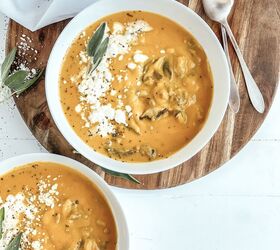 s 13 fall soups that are cozy and warm, Butternut Squash Soup With Italian Sausage an