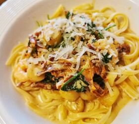 s 20 pasta recipes that the whole family will love, Creamy Tuscan Seafood Linguine