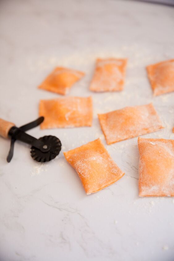 s 20 pasta recipes that the whole family will love, Three Cheese Carrot Ravioli