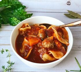 s 20 pasta recipes that the whole family will love, Mini Meatball Tortellini Soup Instant Pot