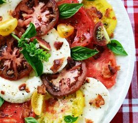 s 10 ways that bacon makes everything better, Hot Bacon Caprese Salad