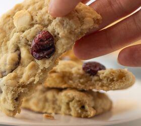 s 17 fall cookies that will make your home smell like autumn, Chewy Oatmeal Cranberry White Chocolate Cooki