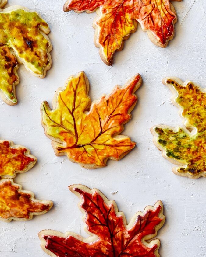 s 17 fall cookies that will make your home smell like autumn, Fall Leaf Sugar Cookies