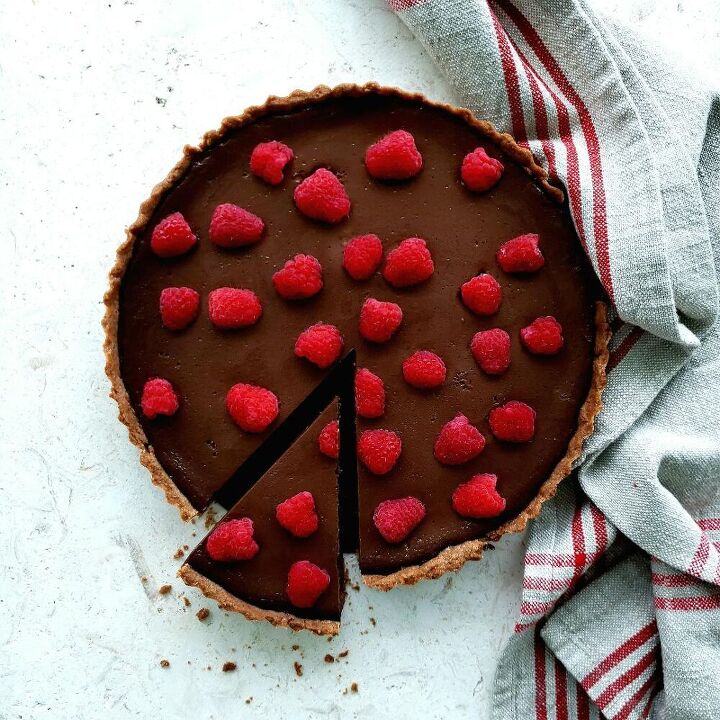 raspberry chocolate tart