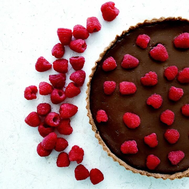 raspberry chocolate tart
