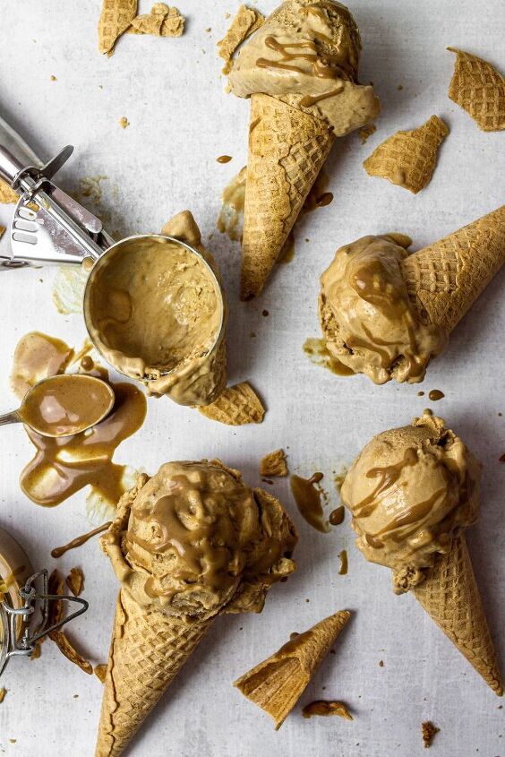 dairy free refined sugar free salted caramel ice cream