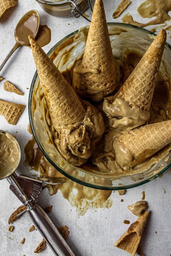 dairy free refined sugar free salted caramel ice cream