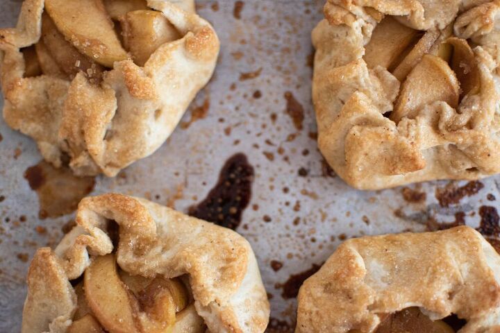 rustic mini apple galettes with cinnamon ice cream