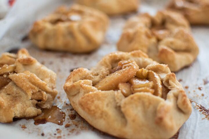 rustic mini apple galettes with cinnamon ice cream