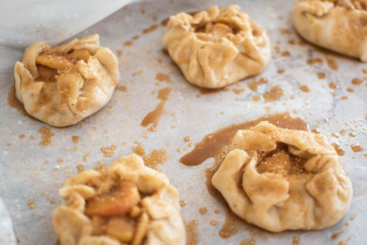 rustic mini apple galettes with cinnamon ice cream