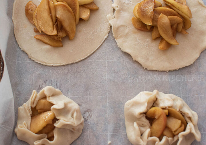 rustic mini apple galettes with cinnamon ice cream