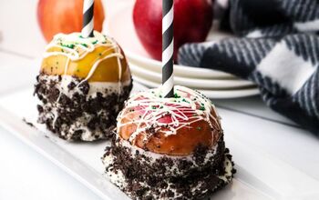 Easy Gourmet Caramel Apples Recipe With Crushed Cookie Toppings