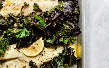 10-Minute Sheet Pan Fish With Crispy Kale