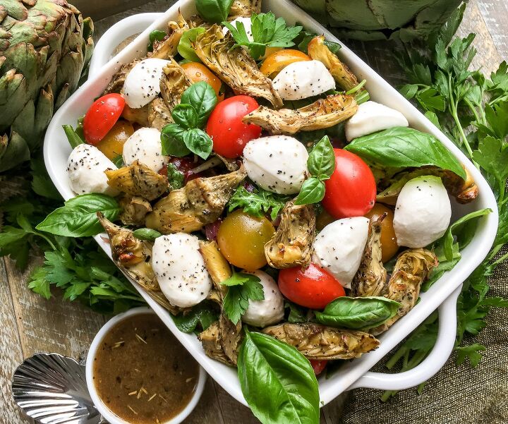 s 11 hearty salads that definitely work as a main, Roasted Artichoke and Mozzarella Salad