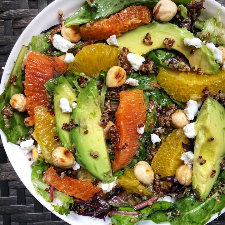 s 11 hearty salads that definitely work as a main, Orange and Avocado Quinoa Salad