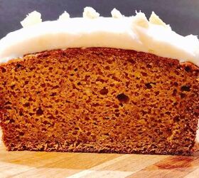 pumpkin bread with cream cheese frosting