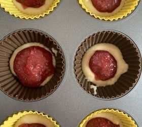white chocolate and raspberry muffins