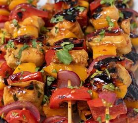 s 13 healthy dinners you can make in under 30 minutes, Grilled Mango Chicken Kabobs
