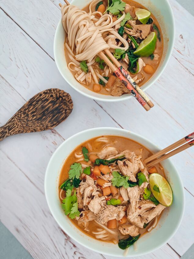 s 13 healthy dinners you can make in under 30 minutes, Mexican Thai Chicken Noodle Soup