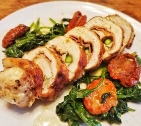 s 13 fresh chicken recipes that ll change up your dinner rotation, Rolled Stuffed Chicken Breasts