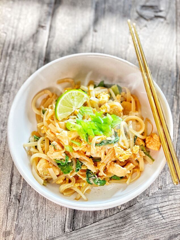 s 13 fresh chicken recipes that ll change up your dinner rotation, Chicken Pad Thai Noodles