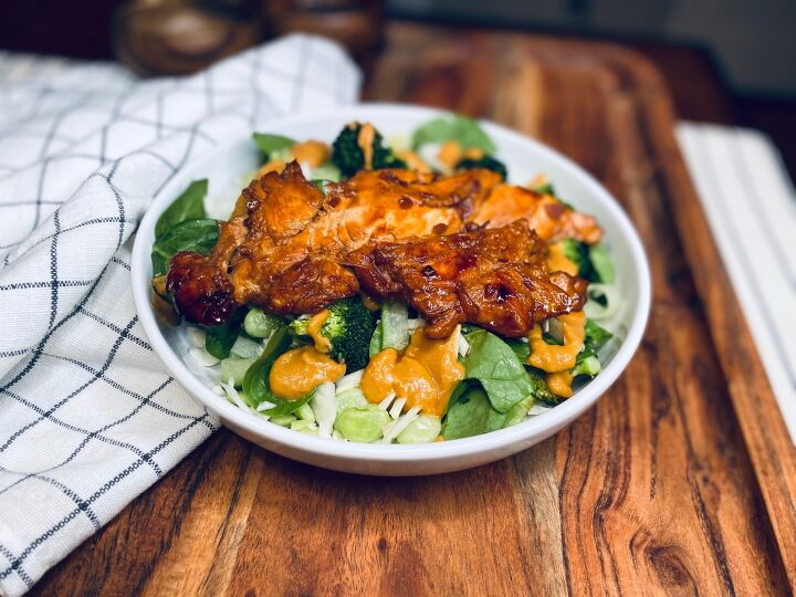 s 13 fresh chicken recipes that ll change up your dinner rotation, Crunchy Greens Salad With Sweet Soy Chicken
