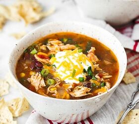 s 15 slow cooker recipes we re definitely trying this season, Chicken Enchilada Soup