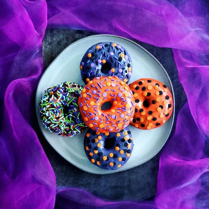 frosted chocolate halloween donuts