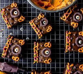 s 10 ways to make tasty slightly healthier halloween treats, Hocus Pocus Spellbook Brownies