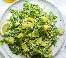 couscous salad with lemon arugula and avocado