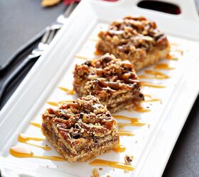 s 20 delicious treats for anyone who can t get enough caramel, Gooey Caramel Pecan Pie Bars