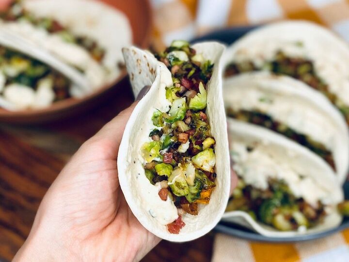 sweet potato brussel tacos