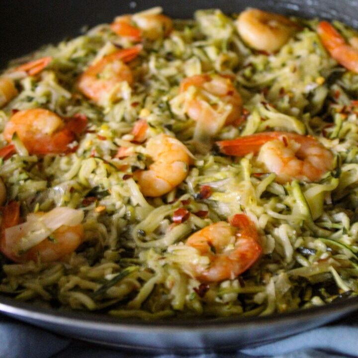 spicy shrimp and zoodle pasta recipe