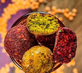 Red Lentil and Roasted Red and Yellow Beet Falafel
