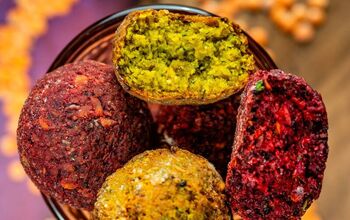 Red Lentil and Roasted Red and Yellow Beet Falafel