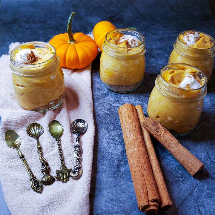 pumpkin mousse with crushed graham crackers