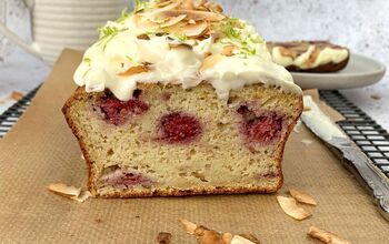 Banana and Raspberry Yoghurt Coconut Loaf Cake